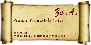 Zsebe Anasztázia névjegykártya